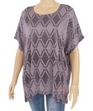 Diamond Round Neck Drop Shoulder Tee