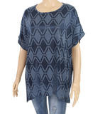 Diamond Round Neck Drop Shoulder Tee