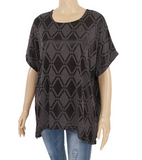Diamond Round Neck Drop Shoulder Tee