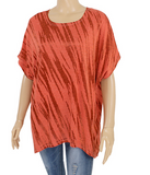 Zebra Print Round Neck Drop Shoulder Tee