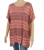 Small Diamond Round Neck Drop Shoulder Tee