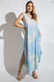 Tie Dye Sleeveless Maxi Dress