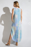 Tie Dye Sleeveless Maxi Dress