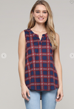 Sleeveless Plaid Terra Top