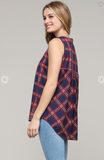 Sleeveless Plaid Terra Top