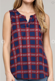 Sleeveless Plaid Terra Top