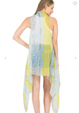 Mosaic Multi Print Sleeveless Kimono Vest - 2 Colors