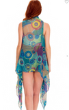 Multi Colored Mandala Print Semi Sheer Vest - 2 Colors