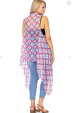 Abstract Aztec Geo Print Light Vest Kimonos - 3 Colors