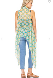 Abstract Aztec Geo Print Light Vest Kimonos - 3 Colors