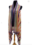 Infinite Colorful Stripe Vest Kimonos