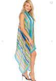 Infinite Colorful Stripe Vest Kimonos