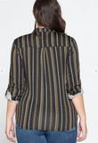 Vertical Chain Button Blouse