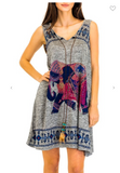 Printed and Colored Elephant Dress
