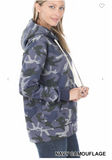 Camo kangaroo Pocket Drawstring Hoodie