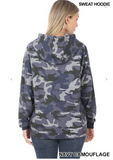 Camo kangaroo Pocket Drawstring Hoodie