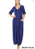 Leopard V-Neck Maxi Dress