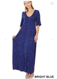 Leopard V-Neck Maxi Dress