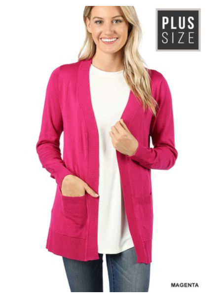 Cardigan Sweater W/Pockets - 3 Colors