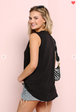 Placket Neck Tank Top