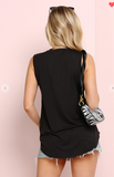 Placket Neck Tank Top
