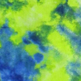 Mesh Tie-Dye Henley Half Placket Blouse