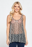 Animal Print Lace Top