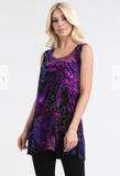 Purple Butterfly Tank Tunic