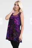 Purple Butterfly Tank Tunic