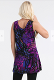 Purple Butterfly Tank Tunic
