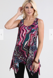 Marble Swirl Side Drop Tank Tunic