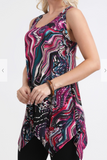 Marble Swirl Side Drop Tank Tunic