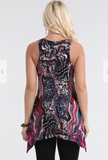Marble Swirl Side Drop Tank Tunic