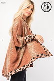 Animal Printed Mire Brushed Open Cardigan  - 2 Colors