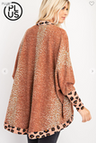 Animal Printed Mire Brushed Open Cardigan  - 2 Colors