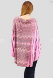 Dolman Chevron Poncho one size