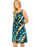 Sea Waves Sleeveless Dress