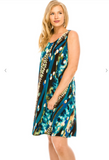 Sea Waves Sleeveless Dress