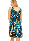 Sea Waves Sleeveless Dress
