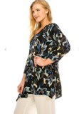 Blue/Black Firework V-Neck Tunic