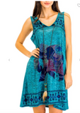 Printed and Colored Elephant Dress