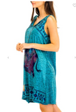 Printed and Colored Elephant Dress