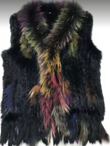 Muti color Fur Fringe Vest