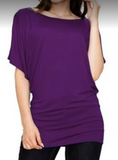 Boat Neck Dolman Tunic Tee