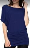 Boat Neck Dolman Tunic Tee