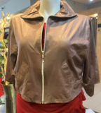 Leatherette Collared Jacket