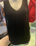 Fringed Black Tank