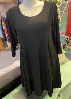 3/4 Sleeved Black Dress