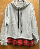 Sweatshirt with Plaid Accent