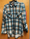 Plaid Shirt with Adjustable Sleeve